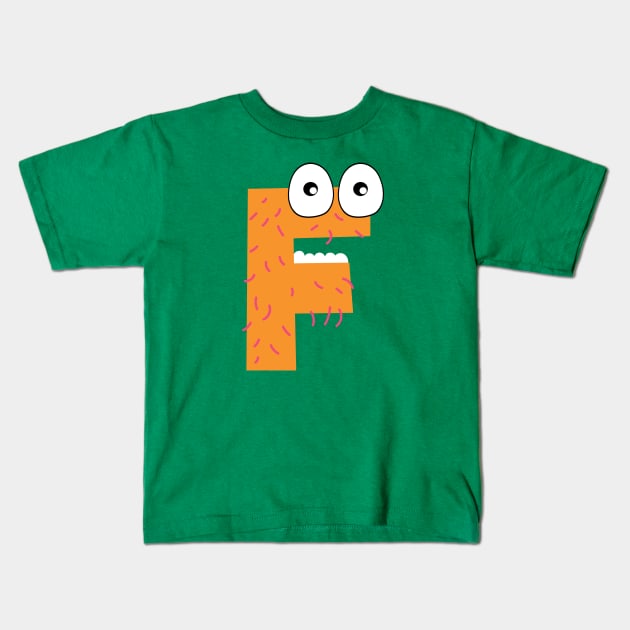 monster F Kids T-Shirt by salimax